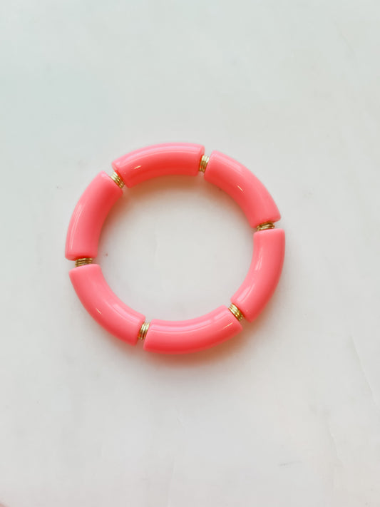 Hot Pink Beaded Bracelet (12mm)