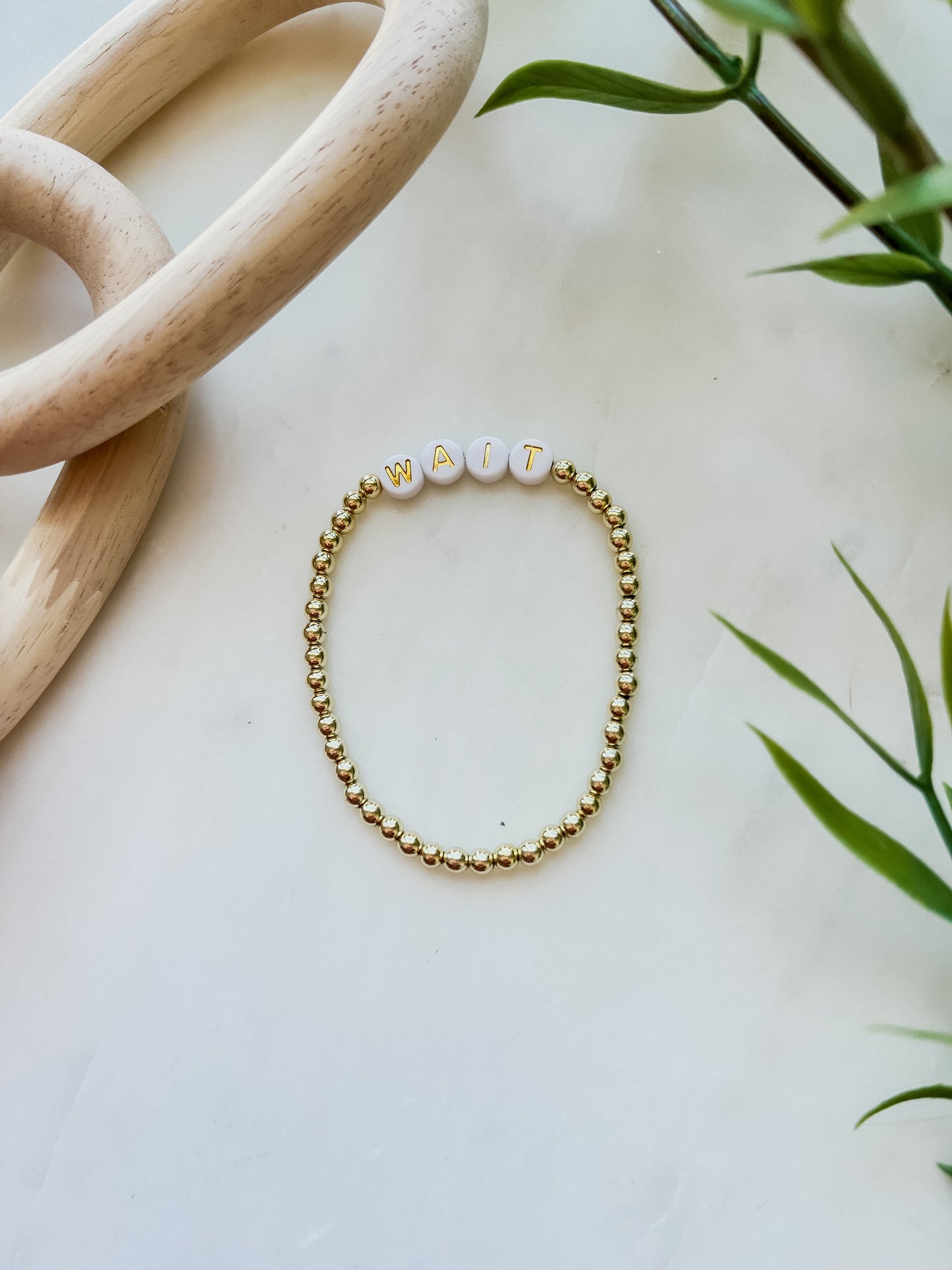 Custom Gold Beaded Bracelet
